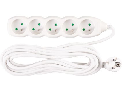 Kábel DG-F805B L-7 m, predlžovací, biely, 5x zásuvkanew edition  + praktický pomocník k objednávke
