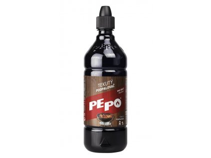 Podpaľovač PE-PO tekutý, 1000 ml, rozpaľovač na gril, kachle, krby, pece  + praktický pomocník k objednávke