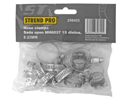 Sada upínacích spon Strend Pro HC515, 15 dielna, na hadicu, 8-27 mm  + praktický pomocník k objednávke