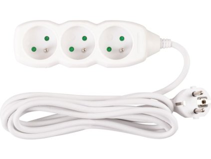 Kábel DG-F803B L-3 m, predlžovací, biely, 3x zásuvka, new edition  + praktický pomocník k objednávke