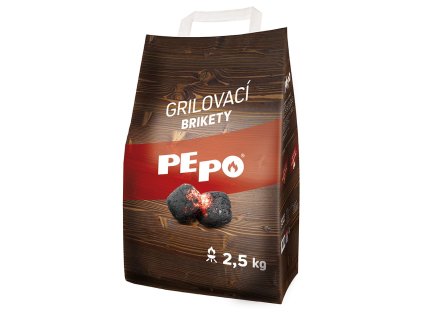 Brikety PE-PO®, 2.5 kg, na grilovanie + praktický pomocník k objednávke