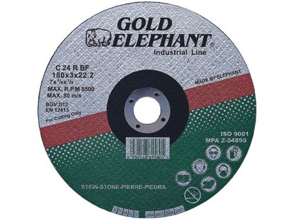Kotúč Gold Elephant 42C T42 115x2,5x22,2 mm, rezný na kameň  + praktický pomocník k objednávke