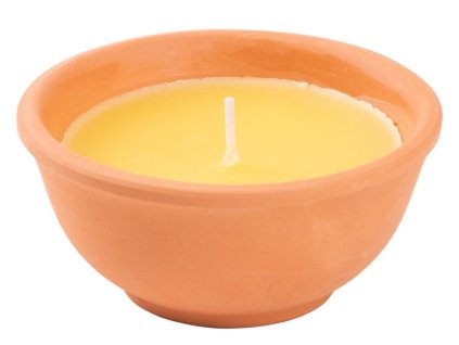 Sviečka Citronella, repelentná, terakota, 113 g, 50x110 mm  + praktický pomocník k objednávke