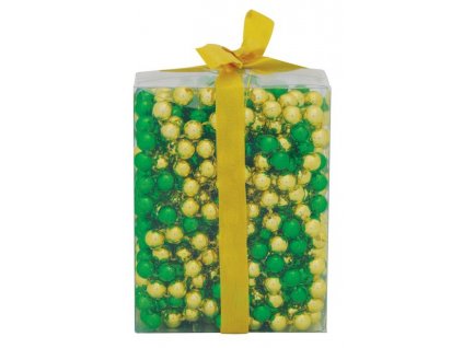 Ozdoba MagicHome Vianoce, girlanda - guľočky, zlatá/zelená. 9 m  + praktický pomocník k objednávke