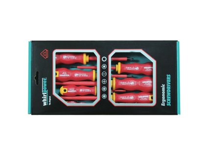 Sada skrutkovačov Whirlpower. 102-306, elektrikárska, 6 dielna, VDE 1000, Ergonomic  + praktický pomocník k objednávke