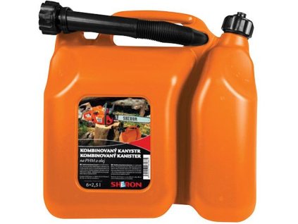 Kanister SHERON 6+2.5 lit., kombinovaný na olej a PHM  + praktický pomocník k objednávke
