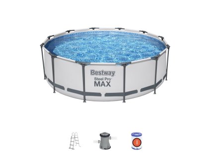Bazén Bestway. Steel Pro MAX, 56418, kartušová filtrácia, rebrík, 366x100 cm  + praktický pomocník k objednávke