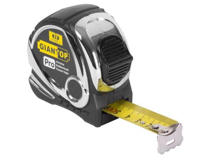Meter GIANT CR-G44, 5 m, 19 mm, zvinovací, Chrome/Nylon  + praktický pomocník k objednávke