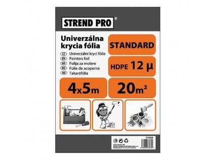 Fólia krycia Strend Pro Standard, maliarska, 4x12,5 m, 12µ, zakrývacia  + praktický pomocník k objednávke