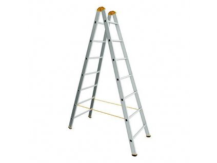 Rebrík ALVE FORTE PROFI PLUS 8908, 2x8, štafle, dvojitý  + praktický pomocník k objednávke