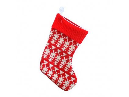 Ozdoba MagicHome Vianoce, ponožka, červená, vianočný motív, bal. 5 ks  + praktický pomocník k objednávke