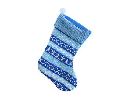 Ozdoba MagicHome Vianoce, ponožka, modrá, vianočný motív, bal. 5 ks  + praktický pomocník k objednávke