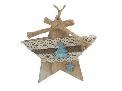 Ozdoba MagicHome Vianoce, Hviezdička, závesná, bal. 5 ks, 10 cm  + praktický pomocník k objednávke