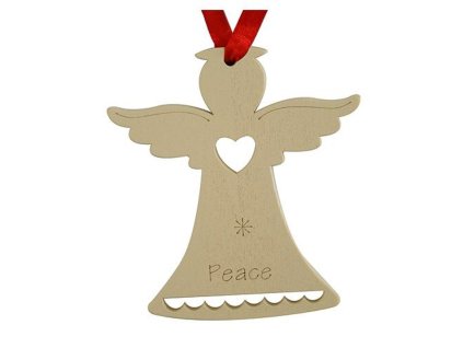 Ozdoba MagicHome Vianoce, Anjel PEACE, závesná, bal. 5 ks  + praktický pomocník k objednávke