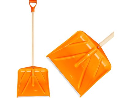 Odhrňovač BISHORN, PREMIUM, 450x415x1350 mm, lopata na sneh, odhŕňač, drevená násada, mix farieb, DEMONTOVANÝ  + praktický pomocník k objednávke