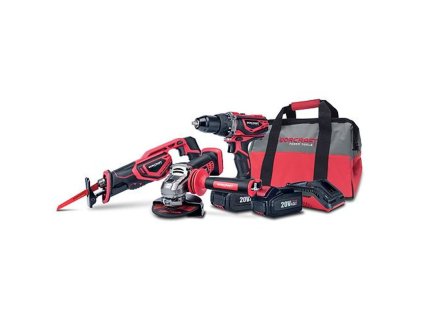 Set Worcraft WSET-02, S20Li ShareSYS, chvostová píla, uhlová brúska, skrutkovač, nabíjačka, 2x 4.0 Ah akumulátor + brašňa  + praktický pomocník k objednávke