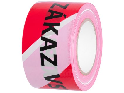 Páska Strend Pro, 75 mm/250 m, výstražná, červená/biela "ZÁKAZ VSTUPU"  + praktický pomocník k objednávke