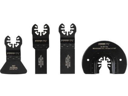 Sada nástrojov Strend Pro TAS-FW105 pílové listy, polkruh a škrabka do multibrúsky, Bi-metal, 4-dielna súprava  + praktický pomocník k objednávke