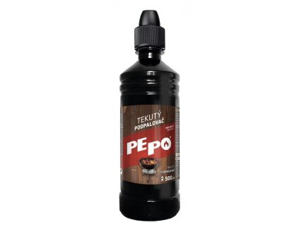 Podpaľovač PE-PO tekutý, 500 ml. rozpaľovač na gril, kachle, krby, pece  + praktický pomocník k objednávke