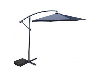 Slnečník DEMI, šedý, 300 cm, 42 mm, PE 180 g + praktický pomocník k objednávke