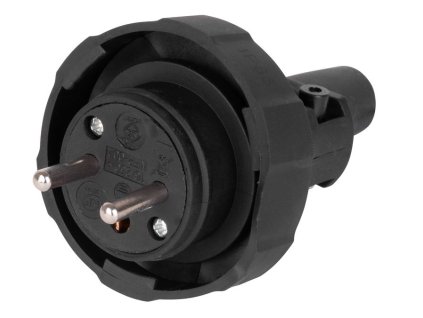 Vidlica do zásuvky EMOS EM-GRC-02, IP65, guma, čierna  + praktický pomocník k objednávke