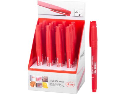 Značkovač Strend Pro Thin, tenký, červený, .  + praktický pomocník k objednávke
