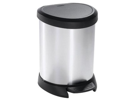 Kôš Curver. DECO BIN 5 lit., strieborný/čierny, na odpad, s pedálom  + praktický pomocník k objednávke