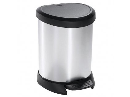 Kôš Curver® DECO BIN 20L, střibrný/černý, na odpad + praktický pomocník k objednávke