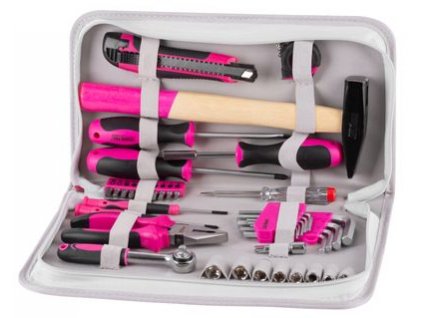 Sada náradia pre ženy LADIES PINK SET11, 39 dielna, ružová, v brašni  + praktický pomocník k objednávke