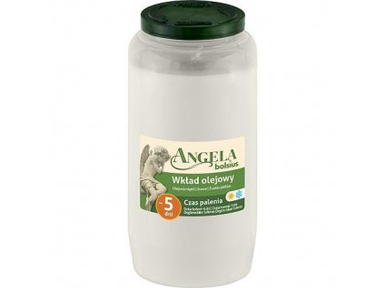 Náplň Bolsius Angela NR07 biela, 105 h, 317 g, 6,5cm, do kahanca, olej  + praktický pomocník k objednávke