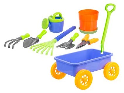 Sada hračiek Strend Pro, do piesku s vozíkom, pre deti, 9 dielna  + praktický pomocník k objednávke