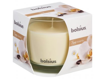 Sviečka Bolsius Jar True Scents 95/95 mm, vonná, vanilka  + praktický pomocník k objednávke