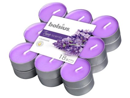 Sviečky Bolsius Tealight True Scents, čajové, vonné, levanduľa, bal. 18 ks  + praktický pomocník k objednávke