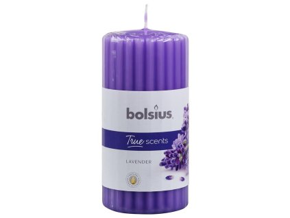 Sviečka Bolsius Pillar True Scents 120/60 mm, valcová, vonná, levanduľa  + praktický pomocník k objednávke
