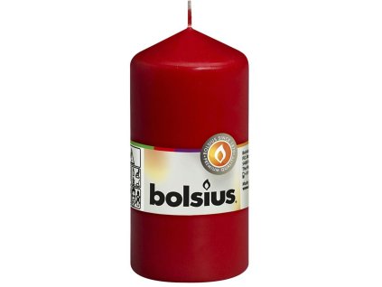 Sviečka Bolsius Pillar 120/60 mm, Vianoce, valcová, červená  + praktický pomocník k objednávke