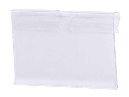 Cenovka na vešiak Racks H41 45x80mm, štandardný PVC háčik na cenovky  + praktický pomocník k objednávke