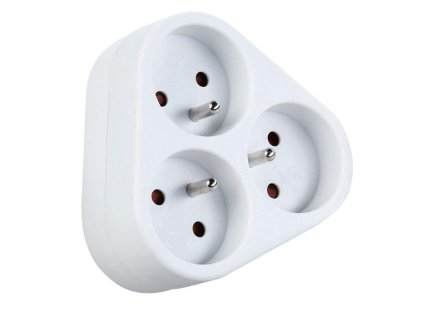 Zásuvka Strend Pro, biela, rozdvojka, rozbočovacia 230 V, IP20, max. 3680 W, 3x16A  + praktický pomocník k objednávke