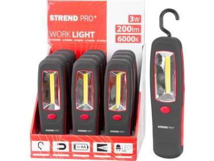 Svietidlo Strend Pro Worklight CWL1041, COB LED 200 lm, 3xAA, pracovné, magnet, .  + praktický pomocník k objednávke