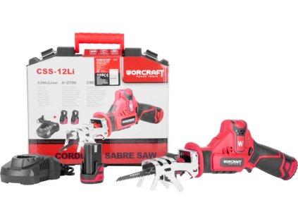 Píla Worcraft CSS-12Li, 12V, 2x 2.0Ah Li-Ion, chvostová, vyvetvovacia  + praktický pomocník k objednávke