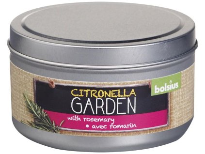 Sviečka Bolsius Jar Citronella, repelentná, rozmarín, v plechovej dóze  + praktický pomocník k objednávke