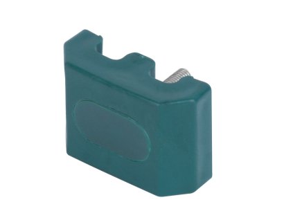 Úchytka Strend Pro EUROSTANDARD, 60x40 mm, zelená, na plotový panel, vrátane skrutky, tvar M  + praktický pomocník k objednávke