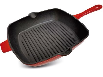 Panvica MagicHome Enamel Line, liatinová, grilovacia, 270x270 mm (náhrada 801672A)  + praktický pomocník k objednávke