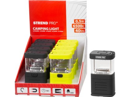 Lampa Strend Pro Camping CL565, 11 LED, 3xAAA, kempingové svietidlo, Sellbox 8 ks  + praktický pomocník k objednávke