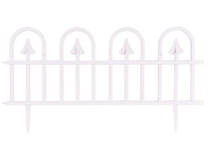 Ohrada Gardens F709, 61x32 cm, plastová, biela, mini dekoračný plot, bal. 4 ks  + praktický pomocník k objednávke