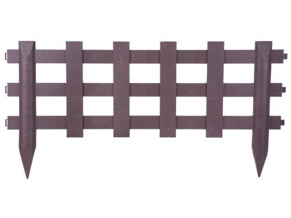 Ohrada Gardens F753, 100x49 cm, plastová, mini dekoračný plot, hnedá, bal. 2 ks  + praktický pomocník k objednávke