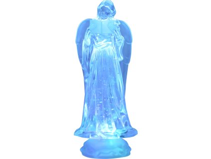 Dekorácia MagicHome Vianoce, Anjel, LED, meniaca farby, s plávajúcimi trblietkami, PE, 3xAAA, 10x25 cm  + praktický pomocník k objednávke
