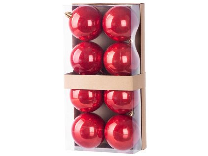 Gule MagicHome Vianoce, 8 ks, červené, na vianočný stromček, 7 cm  + praktický pomocník k objednávke