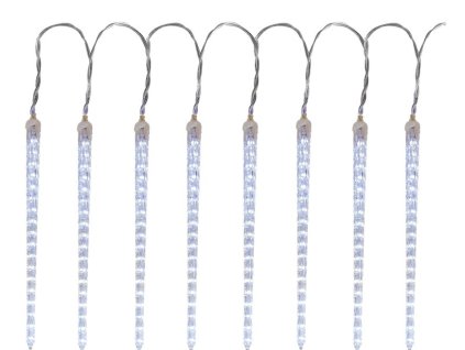 Reťaz MagicHome Vianoce Icicle, 288x LED studená biela, 8 cencúľov, vodopádový efekt, 230 V, 50 Hz, IP44, exteriér, osvetlenie, L-3,50 m, bez adaptéru  + praktický pomocník k objednávke