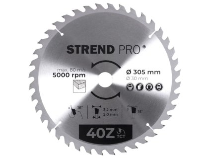 Kotúč Strend Pro TCT 305x3.2x30/20 mm 40Z, na drevo, pílový, SK plátky  + praktický pomocník k objednávke