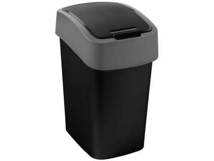 Kôš Curver. PACIFIC FLIP BIN 9 lit., 23.5x18.9x35 cm, čierno/šedý, na odpad  + praktický pomocník k objednávke